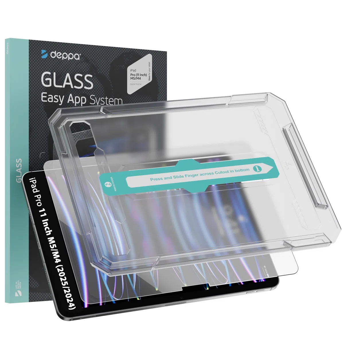 Deppa Protector de Pantalla para iPad Pro 11" M5/M4 (2025/2024, 6ª/5ª Generación) – Kit de Instalación Fácil, Anti-Reflejos, Compatible con Face ID y Apple Pencil, Resistente a Arañazos