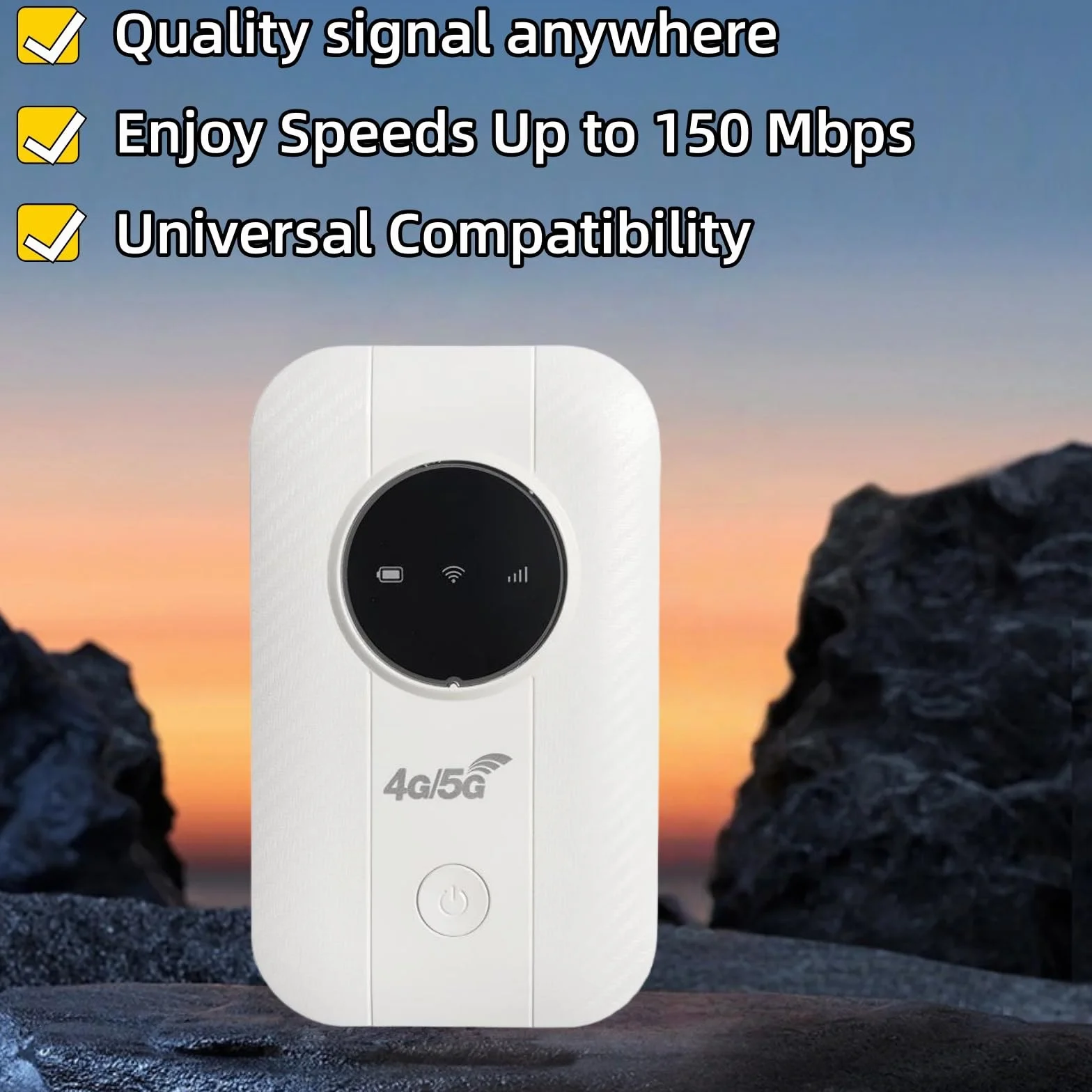 Router WiFi portátil para viajes, enrutador de bolsillo, internet por satélite ilimitado, router inalámbrico móvil, banda ancha móvil, punto de acceso wifi portátil, punto de acceso WiFi temporal