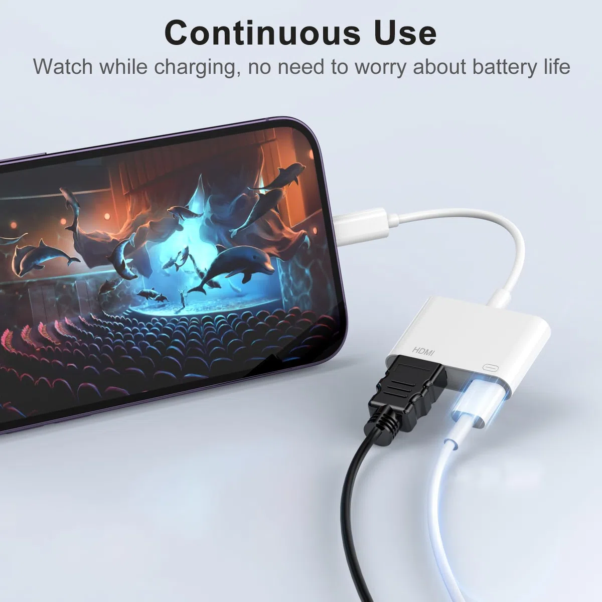 Lightning to HDMI Adaptador [Certificado MFi] adaptador hdmi iPhone y iPad Cable HDMI a TV Adaptador Plug and Play Compatible con iPhone 14/14 Pro/13/12/11/XS/XR/X/8/7/iPad y todos los sistemas iOS